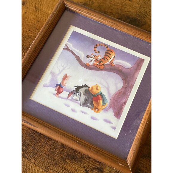 Winnie The Pooh & Friends Framed Prints In Wooden Frames Vintage Set of 2 - Picture 2 of 15